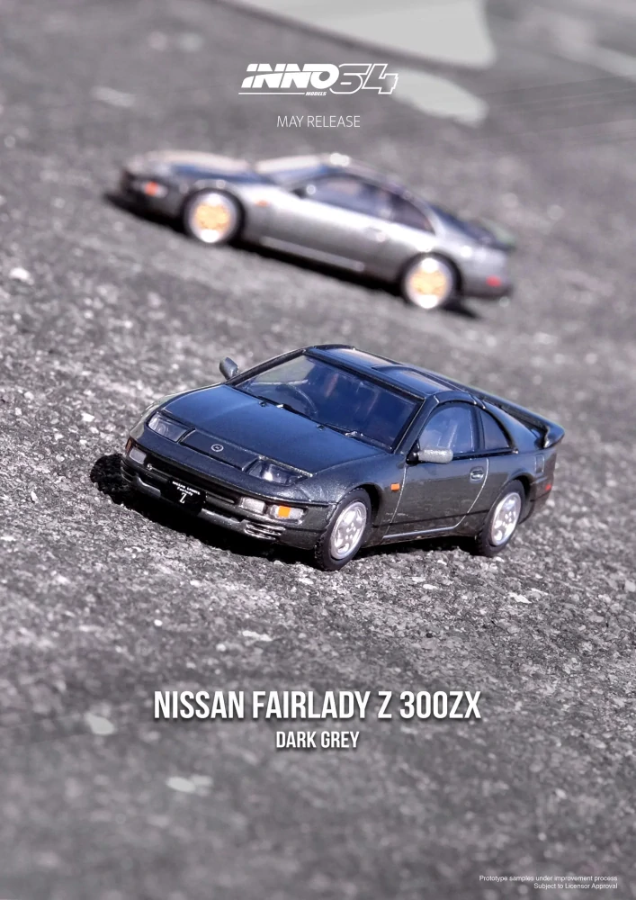 Nissan Fairlady 300ZX (Z32) Oxford Grey Metallic 1:64 INNO64