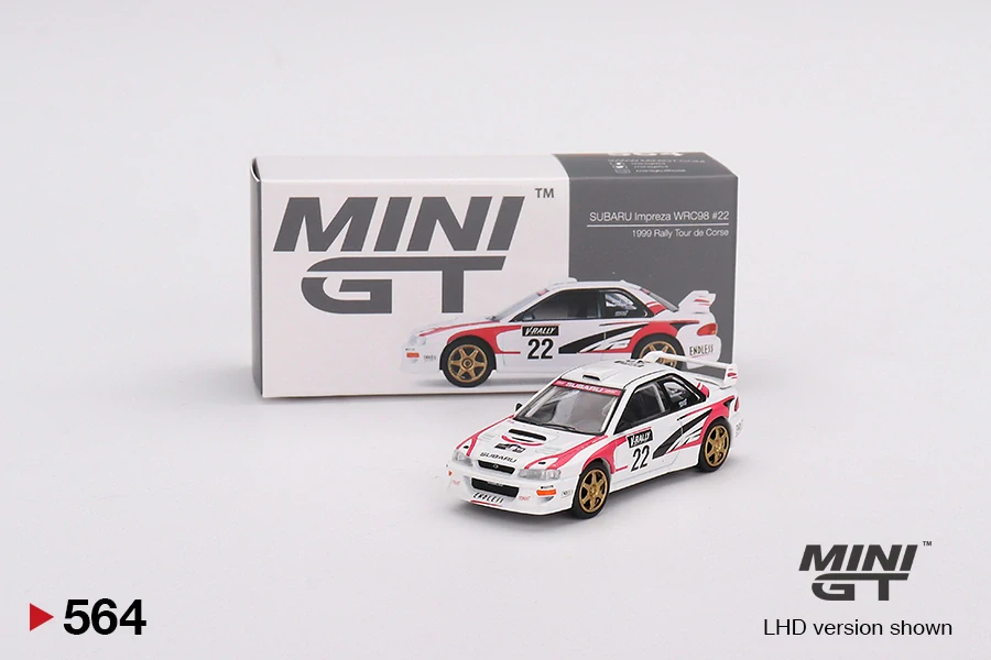 MiniGT #564 SUBARU Impreza WRC98 1999 Rally Tour de Corse #22