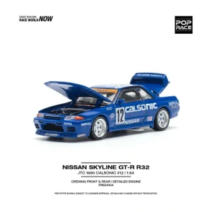 Pop Race 1:64 Nissan Skyline GT-R R32 JTC 1990